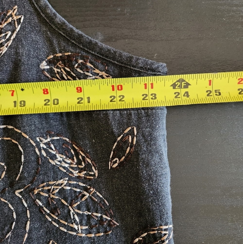 Vintage 90s Floral Gray Zip Up Quilted Vest Floral 1990s Cottagecore Western - Picture 9 of 11
